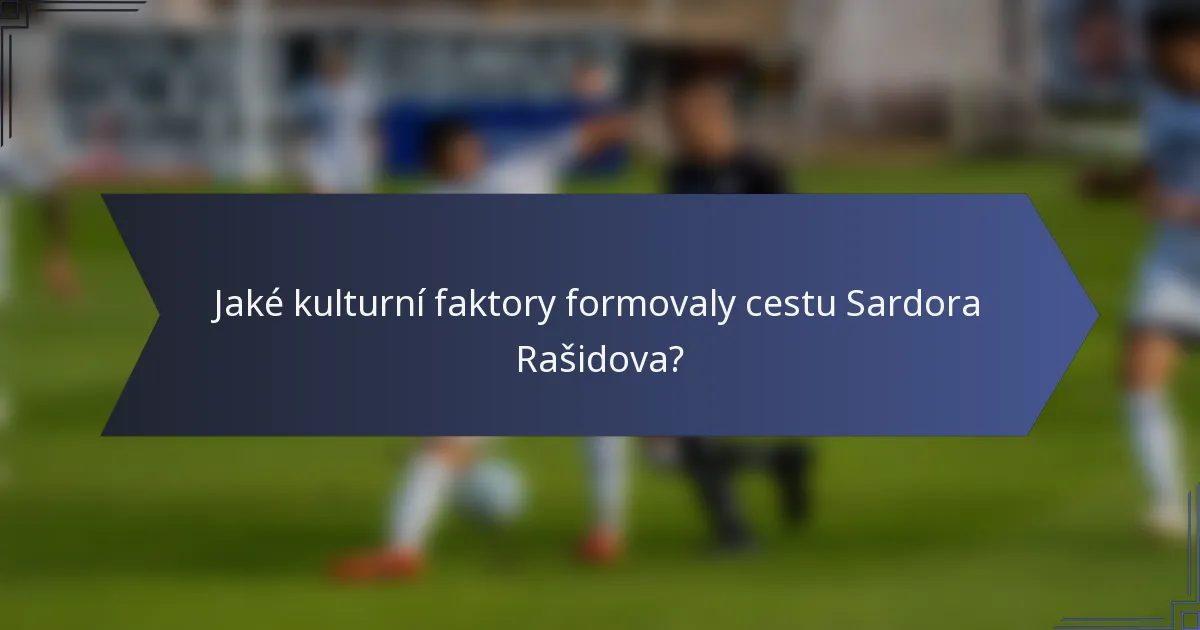Jaké kulturní faktory formovaly cestu Sardora Rašidova?